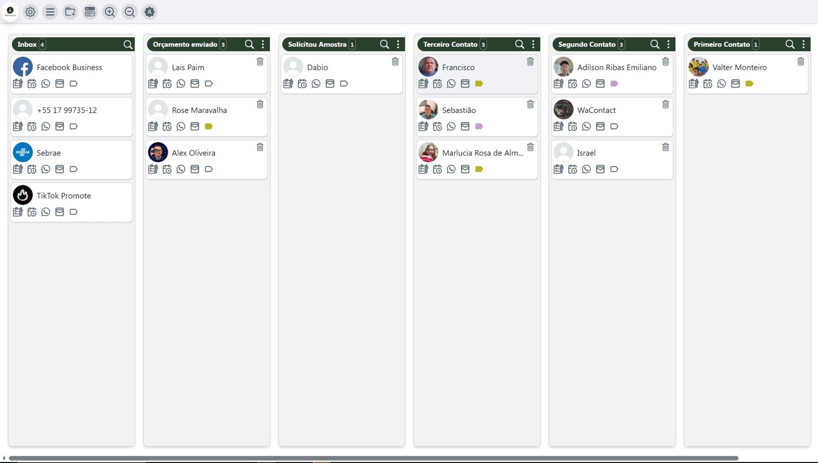 CRM Kanban do WaContact